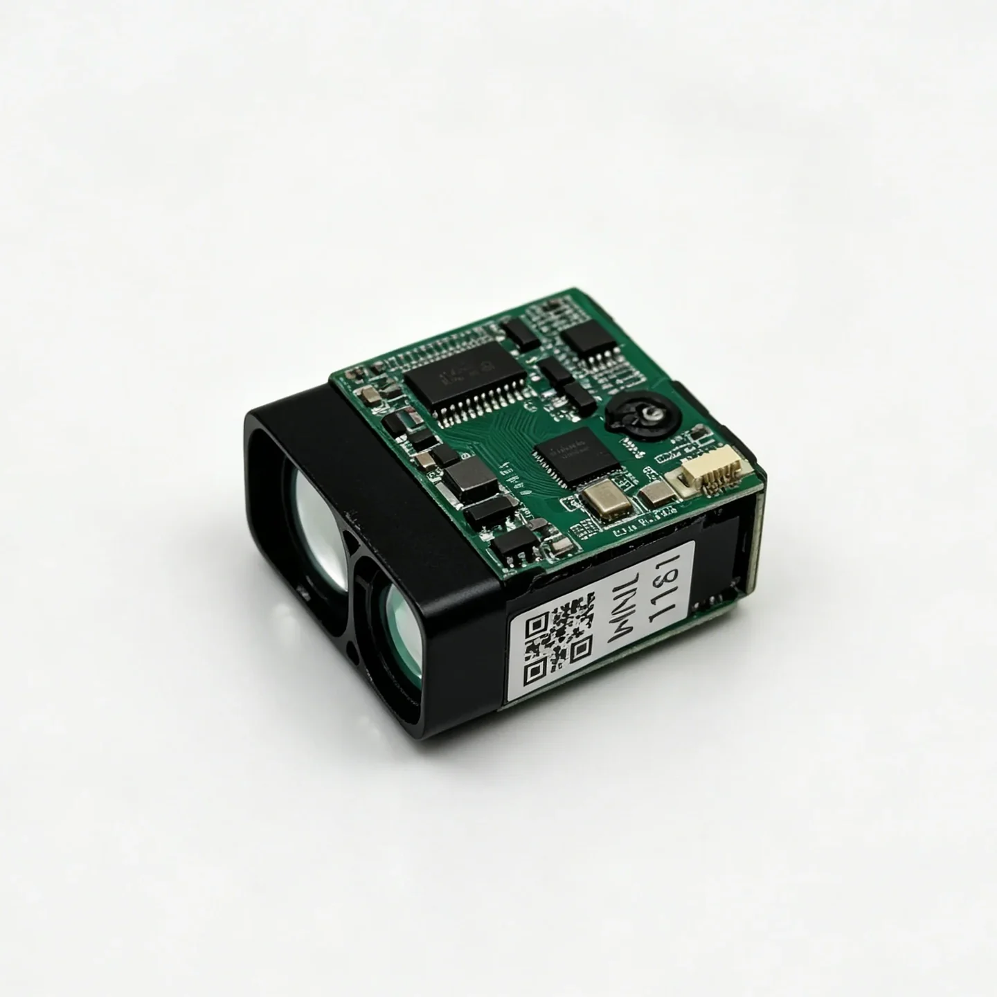 LRF3000A1 — 905 nm Class-1 DToF laser rangefinder module, 13.5 × 25.1 × 27.8 mm, 12 g