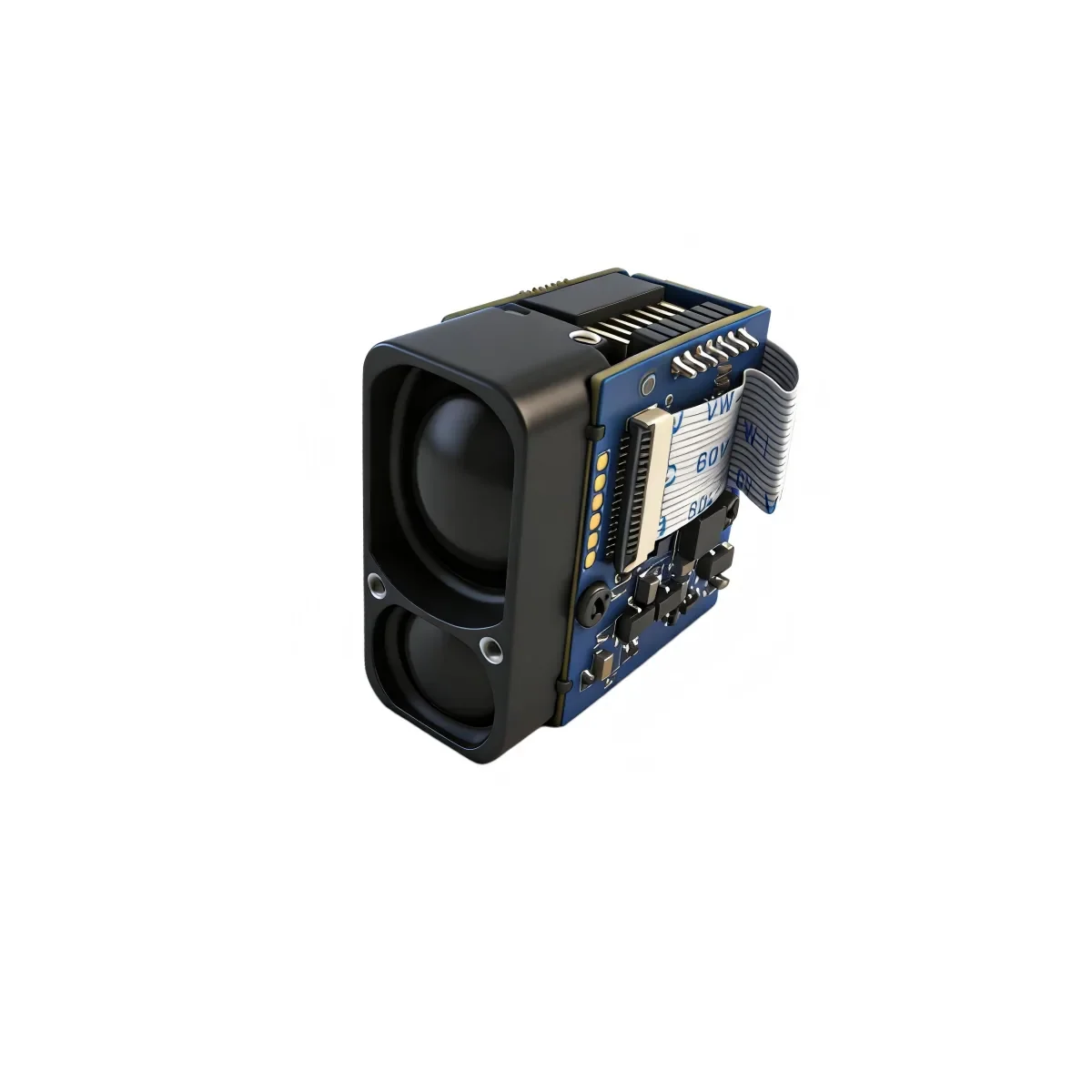 SPD1200S2G — 905 nm Class-1 DToF laser rangefinder module, 24.6 × 11.4 × 26.3 mm, ≈ 10 g