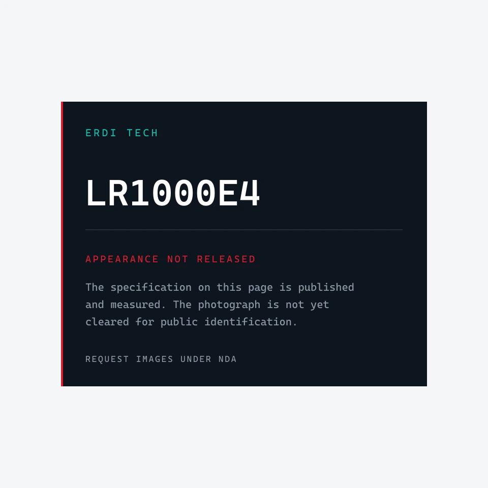 LR1000E4 — 905 nm adaptive-frequency DToF rangefinder module, ERDI TECH product photograph
